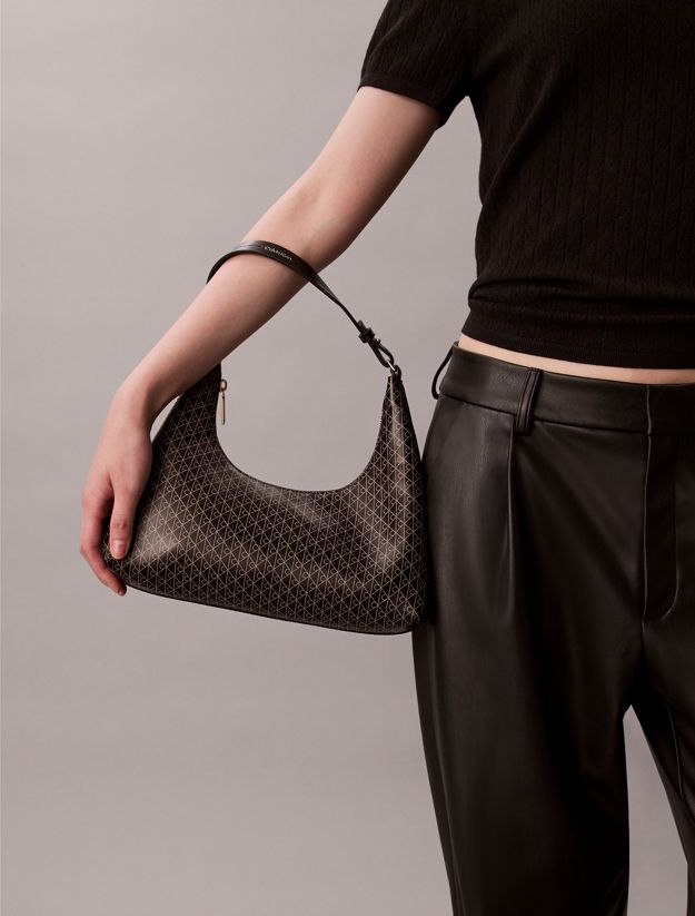 Allover Monogram Logo Shoulder Bag