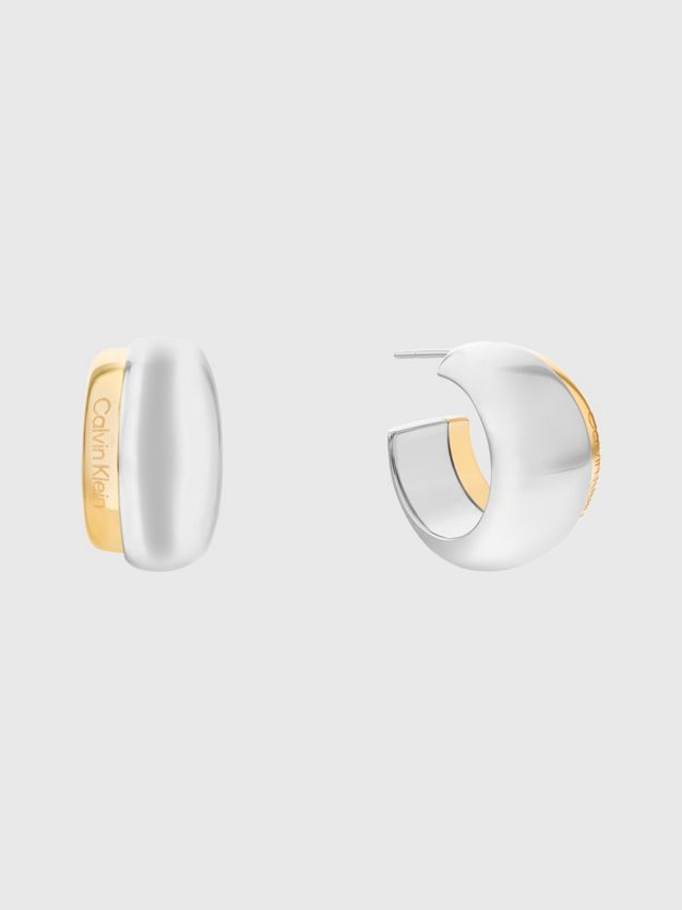 Two-Tone Hoop Earrings