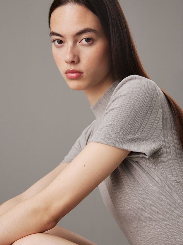 Slim Textured Rib Mini Dress