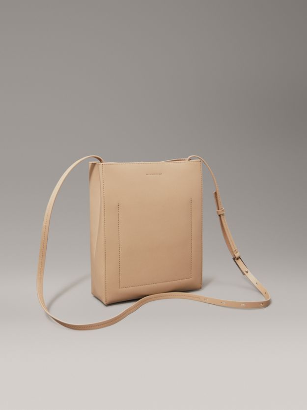 Leather Crossbody Tote Bag