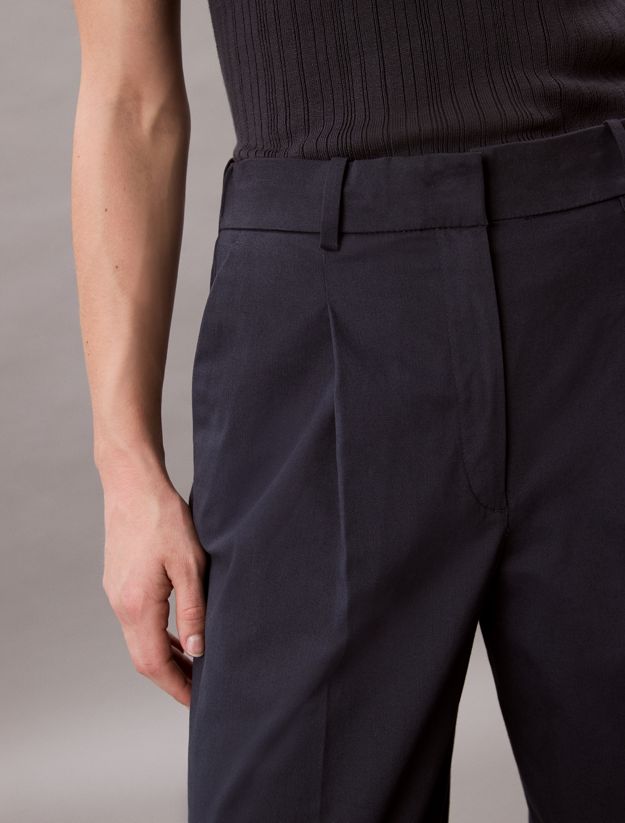 Relaxed Cotton Twill Trousers