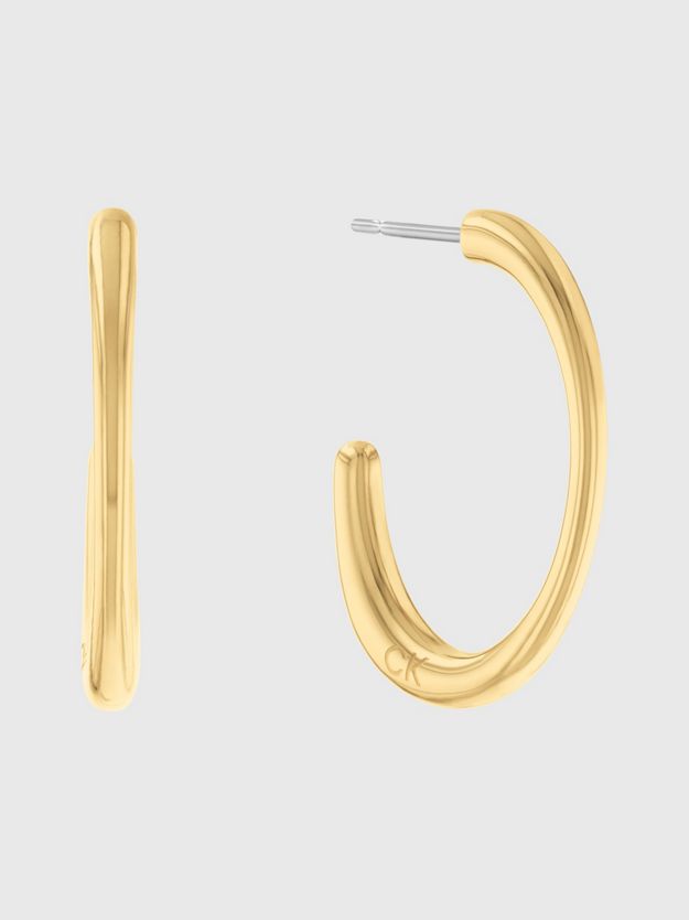 Organic Shape Hoop Earrings