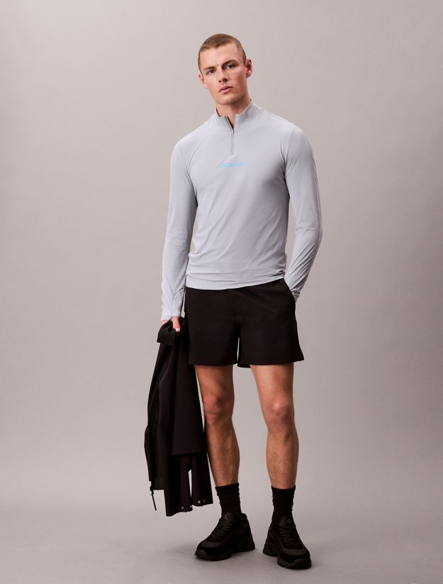 Performance 1/4 Zip Long Sleeve Gym T-shirt