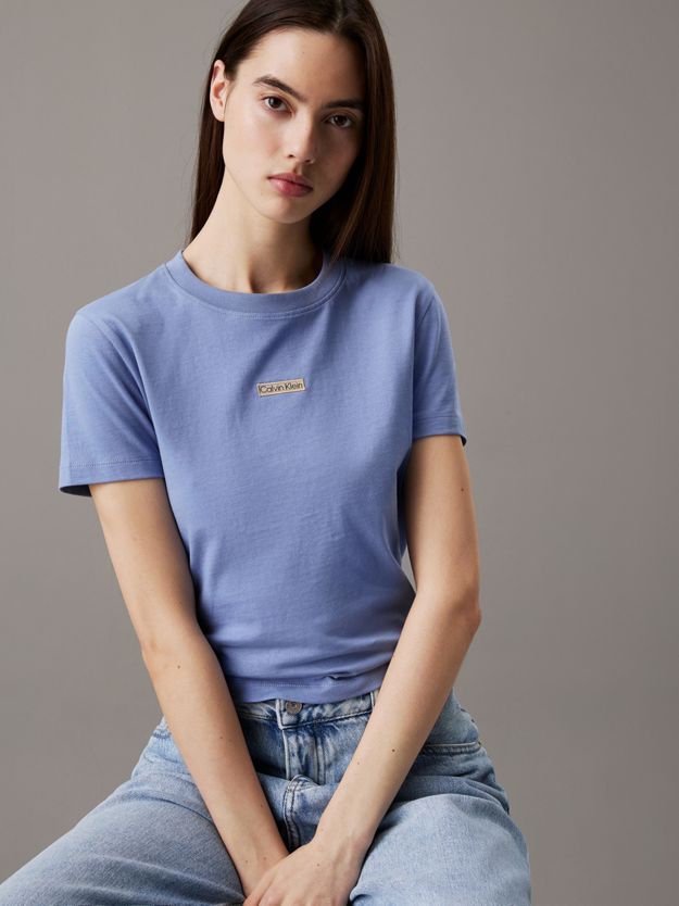 Slim Cropped Badge T-shirt