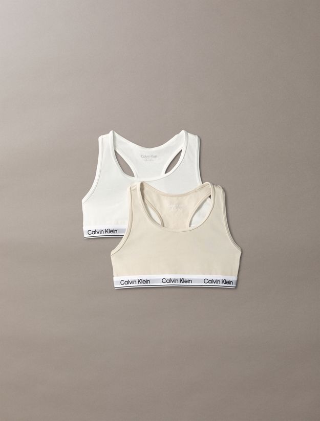 2 Pack Girls Bralettes - Icon Cotton Stretch