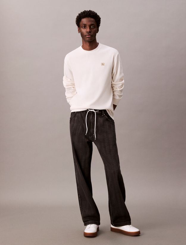 Cotton Linen Pull On Jeans