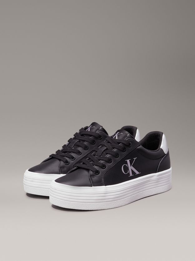 Leather Platform Trainers