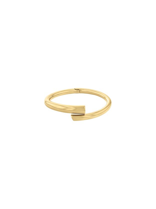 Gold Plated Steel Spiral Bangle