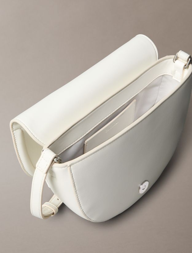 Embossed Monogram Logo Saddle Bag