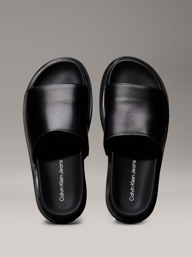 Faux Leather Sliders