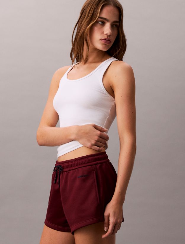 High Shine French Terry Mini Shorts