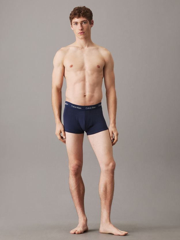 3 Pack Low Rise Trunks - Cotton Stretch