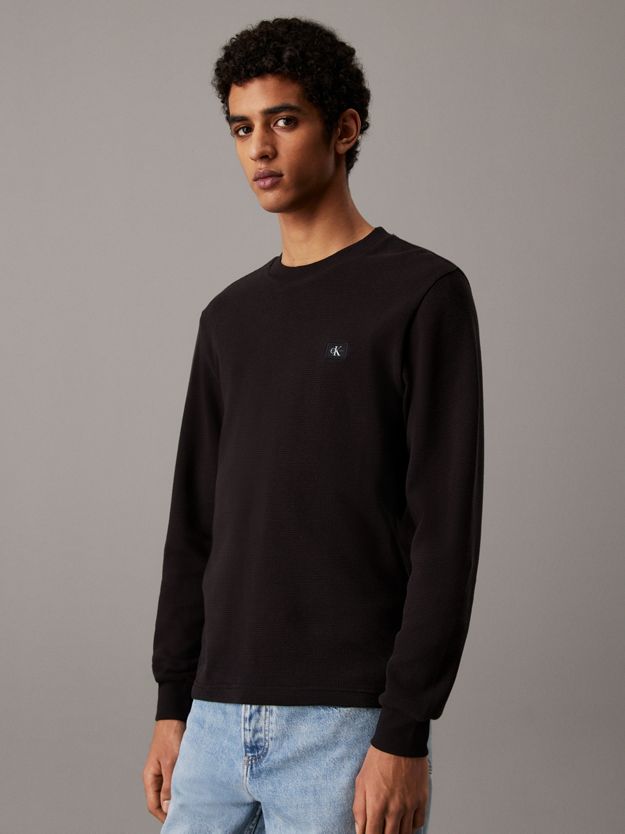 Slim Long Sleeve Waffle T-shirt