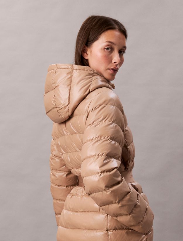 Lightweight Belted Puffer Jacket