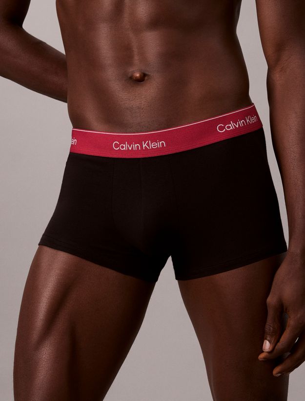 3 Pack Low Rise Trunks - Icon Cotton Stretch