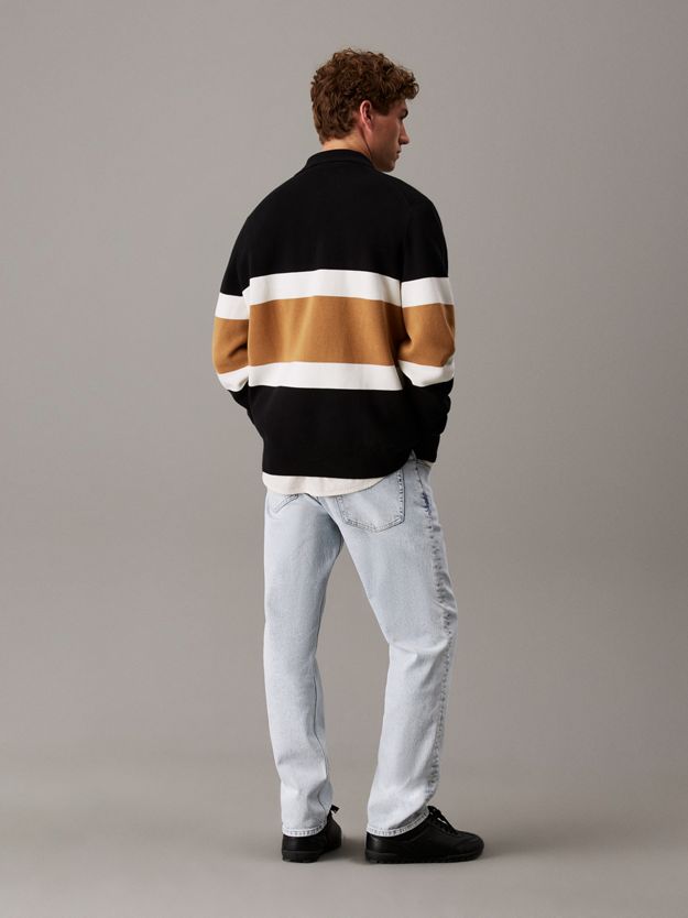 Half Milano Stripe Polo Shirt