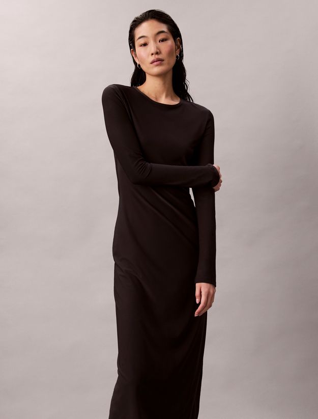 Crepe Jersey Cut Out Midi Dress