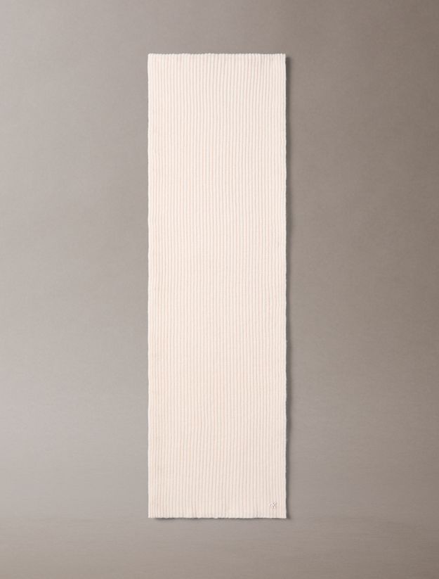 Wool Blend Signature Logo Scarf