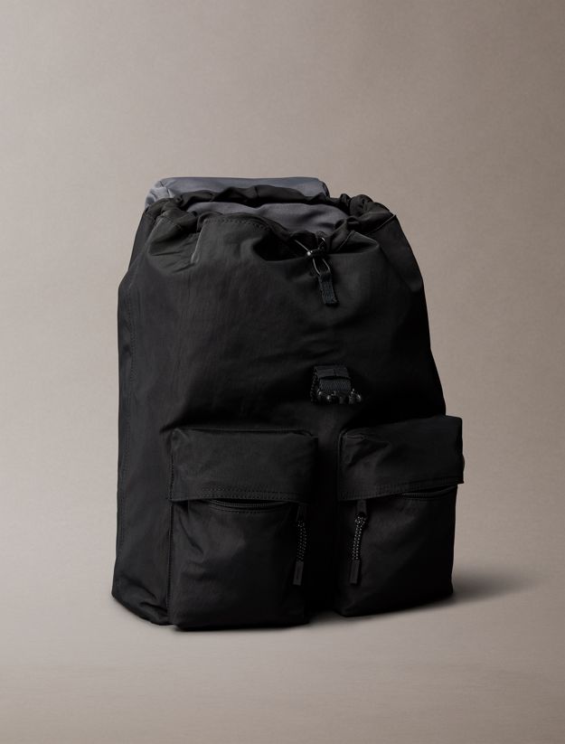 Nylon Monogram Logo Top Flap Backpack