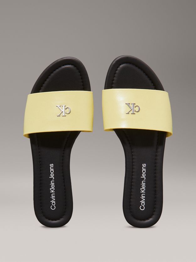 Faux Leather Sliders