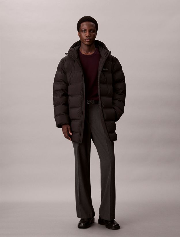 Channelled Down Puffer Coat