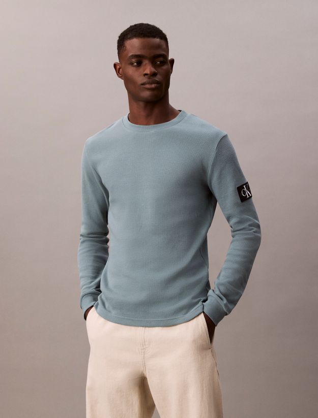 Slim Long Sleeve Waffle T-shirt