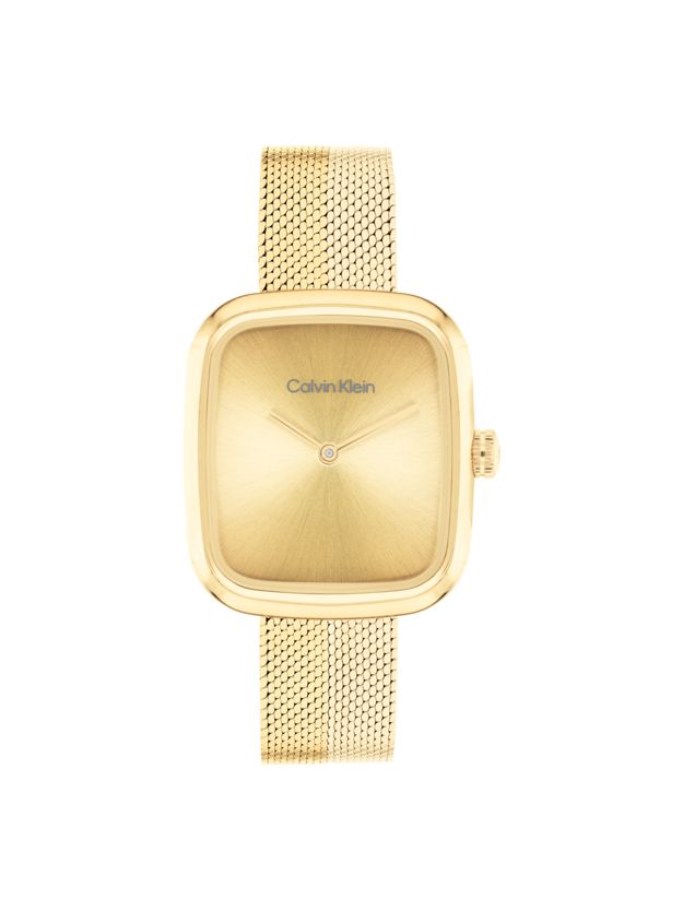 Sculpted Square Mesh Bracelet Watch