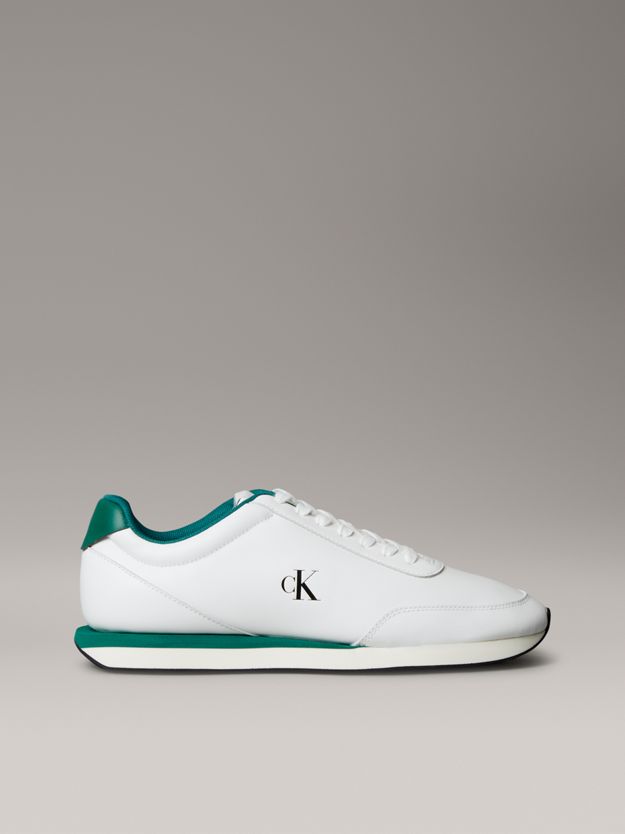 Leather Signature Logo Runner Trainers