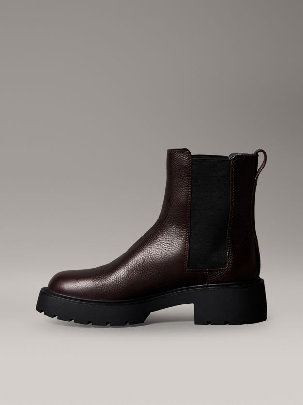 Suede Chunky Square Toe Chelsea Boots