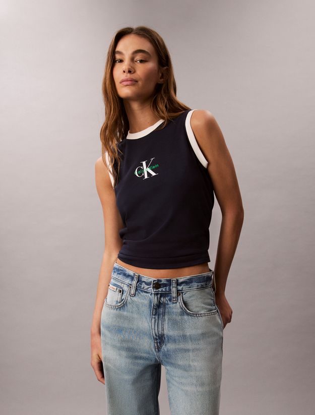 Slim Monogram Tank Top