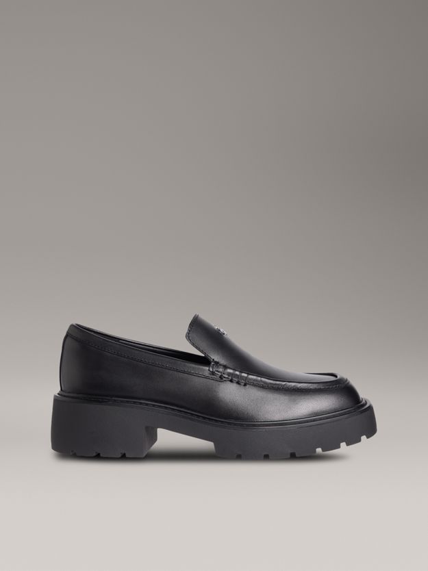 Leather Platform Loafers