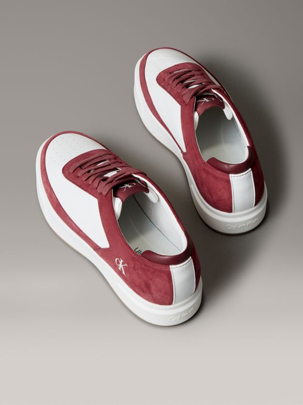 Leather and Suede Signature Trainers