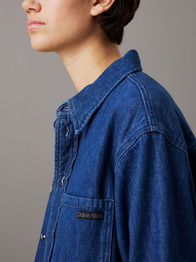Cropped Denim Dad Shirt