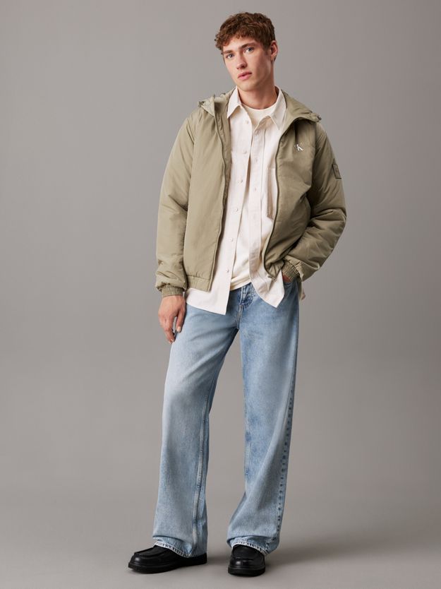 Padded Hooded Nylon Jacket