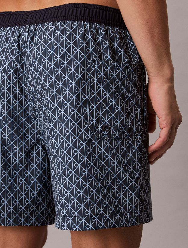 All-Over Logo Drawstring Swim Shorts - CK Icon