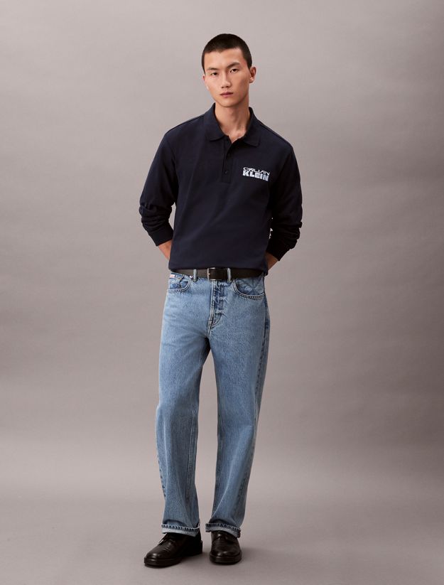 Heavy Jersey Long Sleeve Polo Shirt