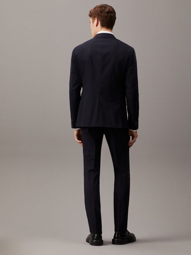Slim Wool Stretch Suit Trousers