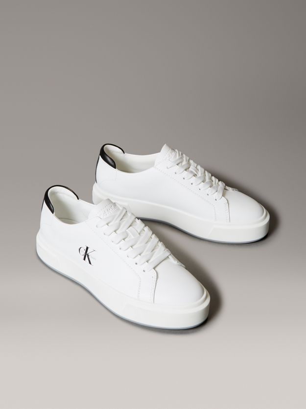 Leather Signature Logo Trainers