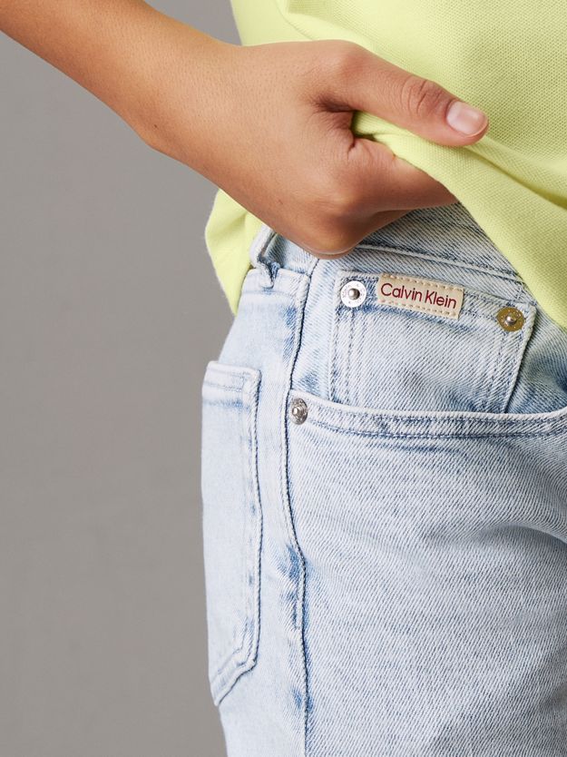 Mid Rise Straight Jeans