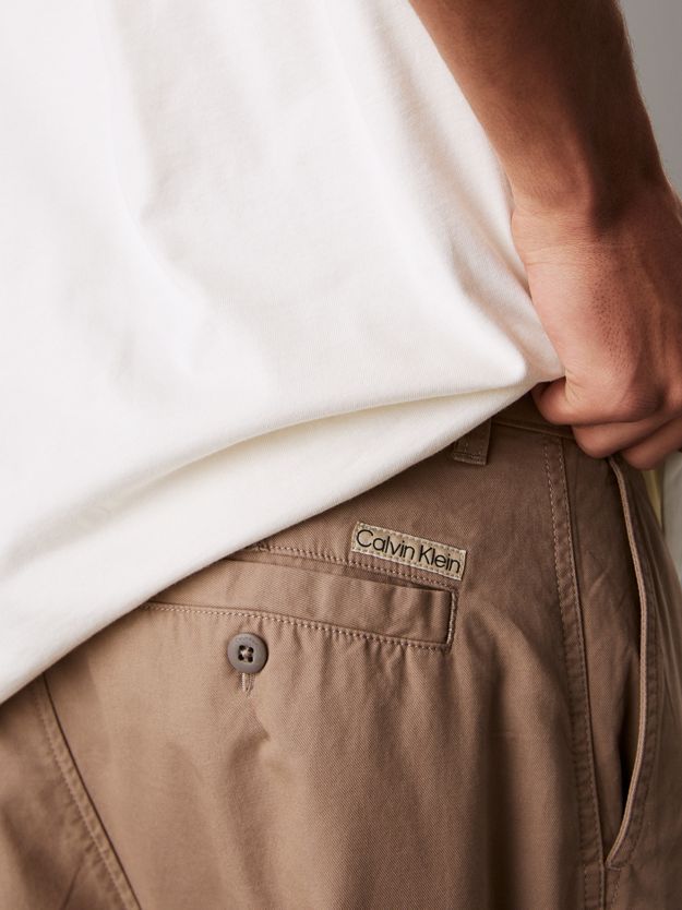 Relaxed Cropped Cotton Trousers