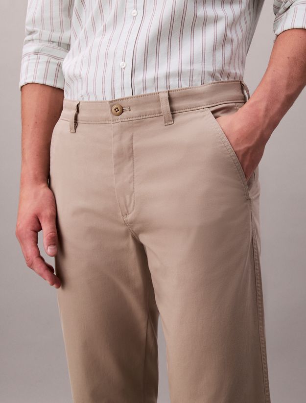 Slim Twill Chino Trousers