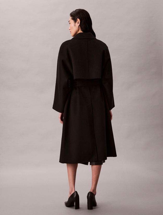 Belted Wool Trench Coat