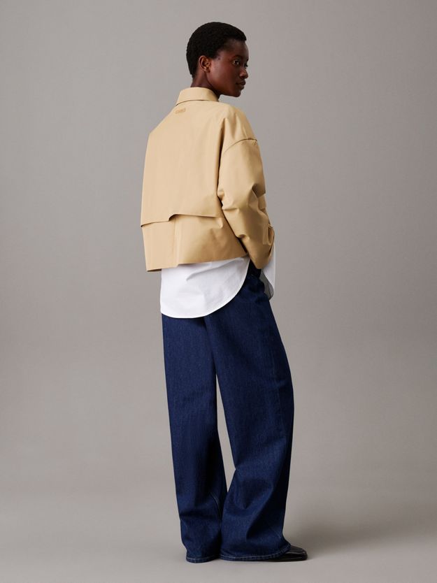 Relaxed Twill Trench Jacket