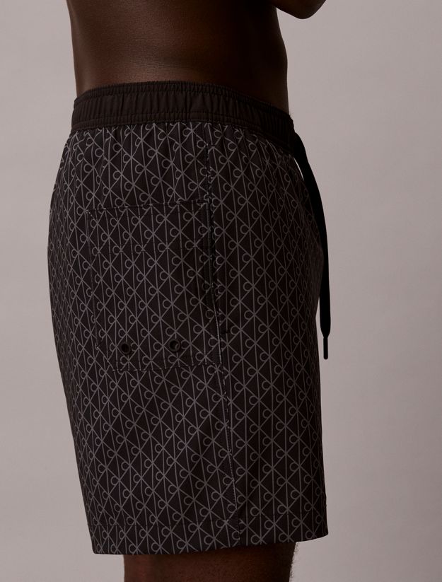 All-Over Logo Drawstring Swim Shorts - CK Icon