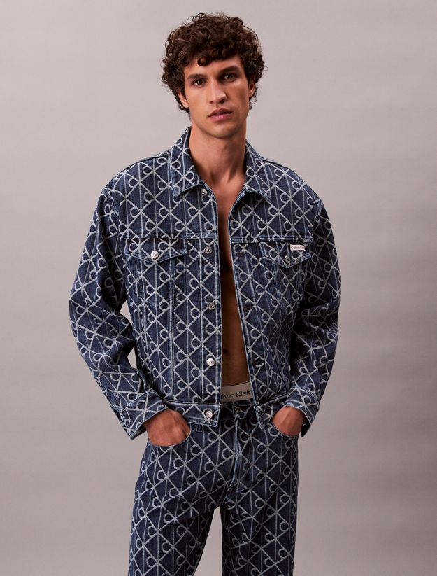 Allover Logo 90's Denim Jacket