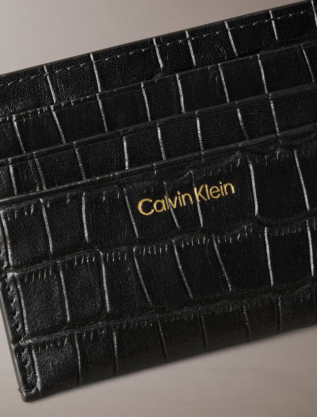 Leather Croc-Effect RFID Cardholder
