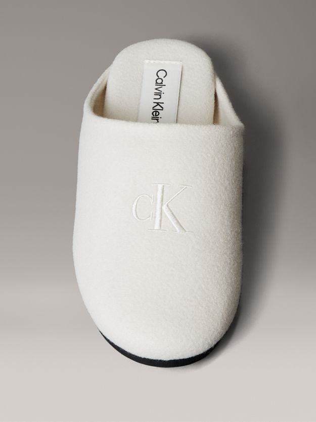 Felt Signature Logo Mule Slippers