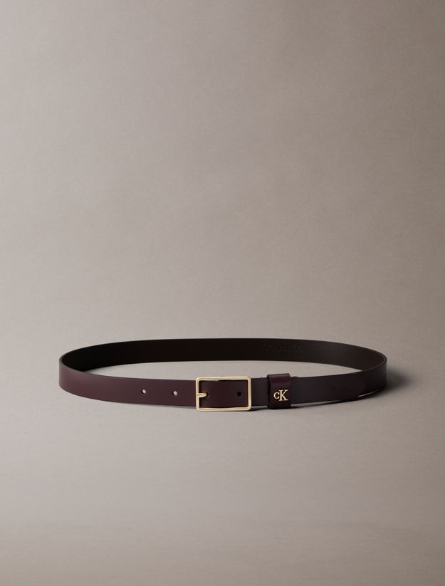 Full Grain Leather Logo Belt