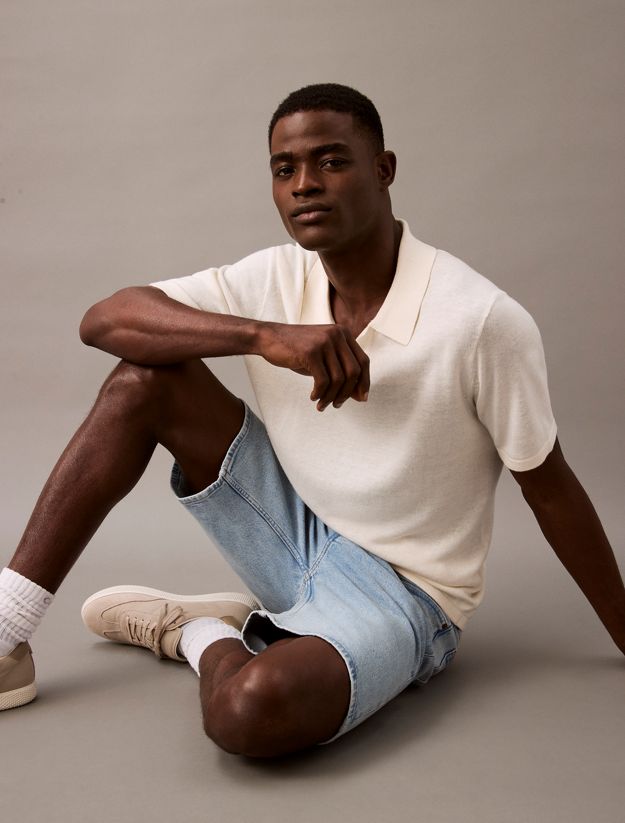 Linen Blend Short Sleeve Jumper