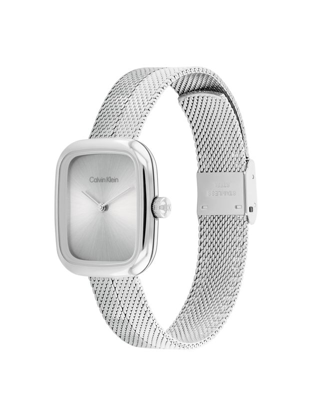 Sculpted Square Mesh Bracelet Watch
